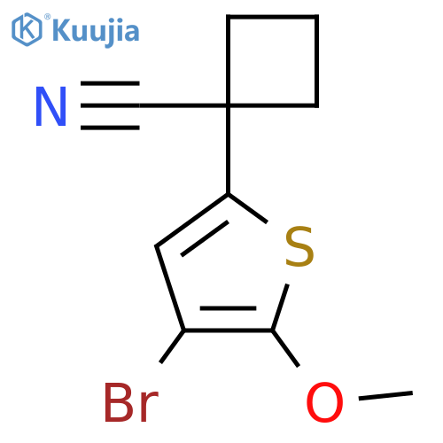 1-(4-bromo-5-methoxythiophen-2-yl)cyclobutane-1-carbonitrile structure