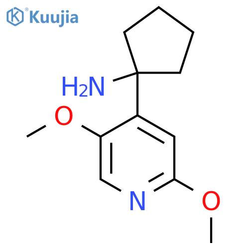 1-(2,5-dimethoxypyridin-4-yl)cyclopentan-1-amine structure