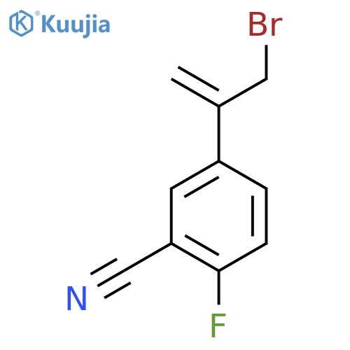 5-(3-bromoprop-1-en-2-yl)-2-fluorobenzonitrile structure