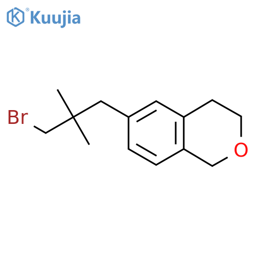 6-(3-bromo-2,2-dimethylpropyl)-3,4-dihydro-1H-2-benzopyran structure
