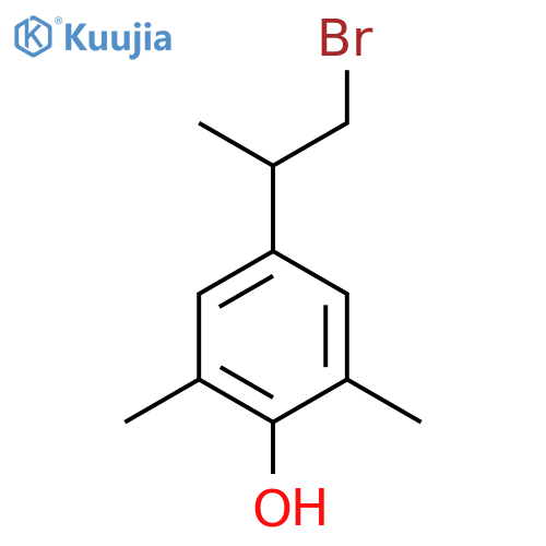 4-(1-bromopropan-2-yl)-2,6-dimethylphenol structure