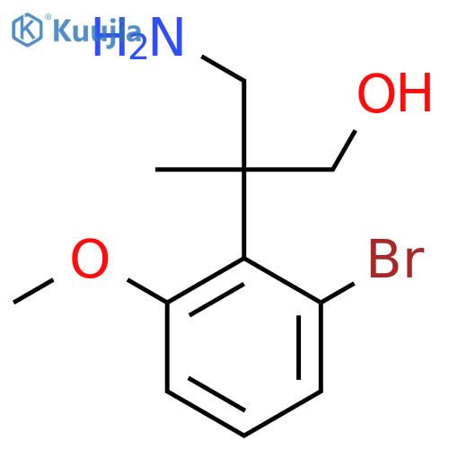 3-Amino-2-(2-bromo-6-methoxyphenyl)-2-methylpropan-1-ol structure