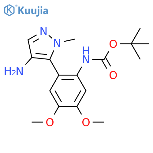 tert-butyl N-2-(4-amino-1-methyl-1H-pyrazol-5-yl)-4,5-dimethoxyphenylcarbamate structure