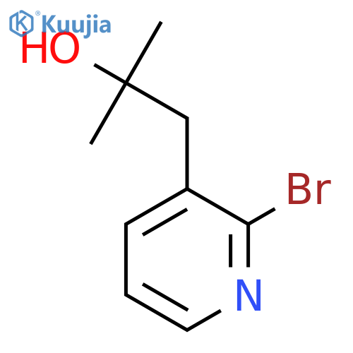 1-(2-bromopyridin-3-yl)-2-methylpropan-2-ol structure