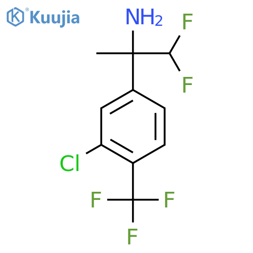 2-3-chloro-4-(trifluoromethyl)phenyl-1,1-difluoropropan-2-amine structure