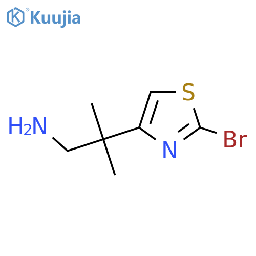 2-(2-bromo-1,3-thiazol-4-yl)-2-methylpropan-1-amine structure