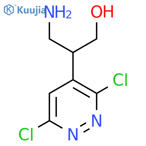 3-amino-2-(3,6-dichloropyridazin-4-yl)propan-1-ol structure
