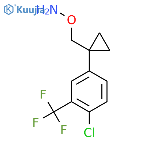 O-({1-4-chloro-3-(trifluoromethyl)phenylcyclopropyl}methyl)hydroxylamine structure