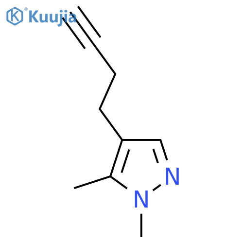 4-(but-3-yn-1-yl)-1,5-dimethyl-1H-pyrazole structure