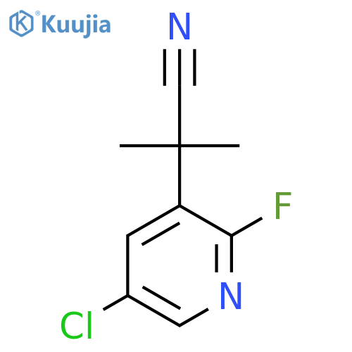 2-(5-chloro-2-fluoropyridin-3-yl)-2-methylpropanenitrile structure