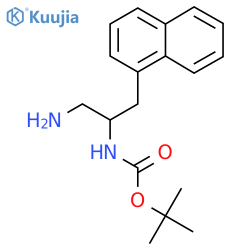 tert-butyl N-1-amino-3-(naphthalen-1-yl)propan-2-ylcarbamate structure