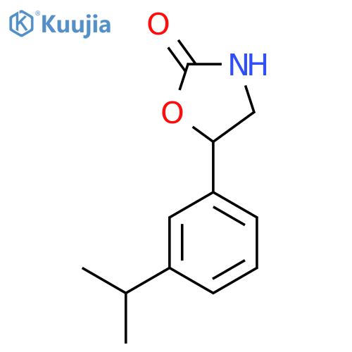 5-3-(propan-2-yl)phenyl-1,3-oxazolidin-2-one structure