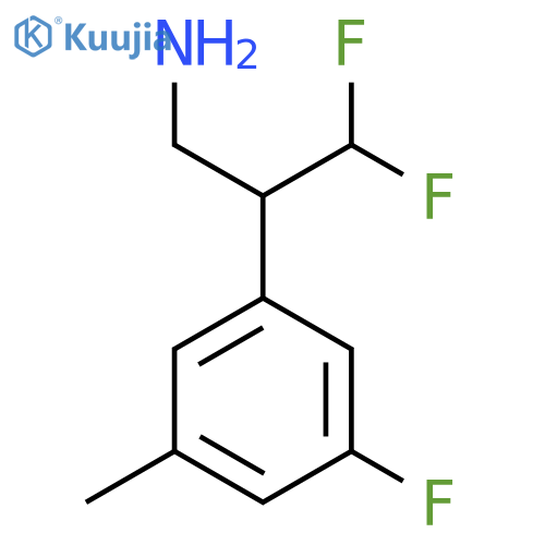 3,3-difluoro-2-(3-fluoro-5-methylphenyl)propan-1-amine structure