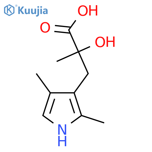 3-(2,4-dimethyl-1H-pyrrol-3-yl)-2-hydroxy-2-methylpropanoic acid structure