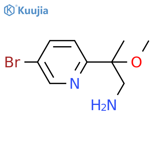 2-(5-bromopyridin-2-yl)-2-methoxypropan-1-amine structure