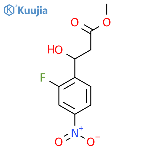methyl 3-(2-fluoro-4-nitrophenyl)-3-hydroxypropanoate structure