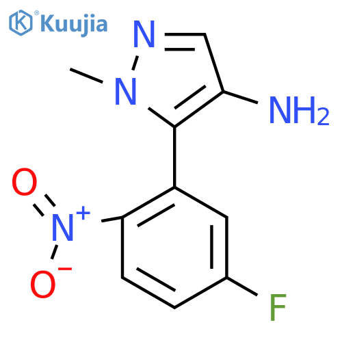 5-(5-fluoro-2-nitrophenyl)-1-methyl-1H-pyrazol-4-amine structure