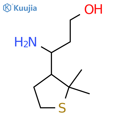 3-amino-3-(2,2-dimethylthiolan-3-yl)propan-1-ol structure