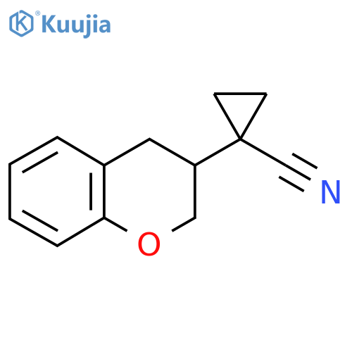 1-(3,4-dihydro-2H-1-benzopyran-3-yl)cyclopropane-1-carbonitrile structure