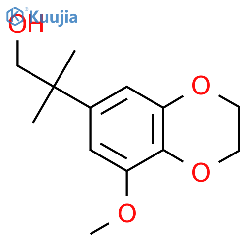 2-(8-methoxy-2,3-dihydro-1,4-benzodioxin-6-yl)-2-methylpropan-1-ol structure