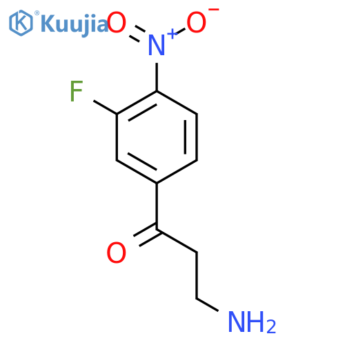 3-amino-1-(3-fluoro-4-nitrophenyl)propan-1-one structure