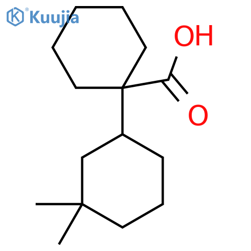 1-(3,3-dimethylcyclohexyl)cyclohexane-1-carboxylic acid structure