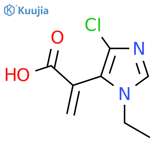2-(4-chloro-1-ethyl-1H-imidazol-5-yl)prop-2-enoic acid structure