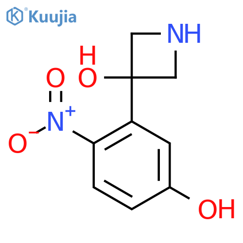 3-(5-hydroxy-2-nitrophenyl)azetidin-3-ol structure