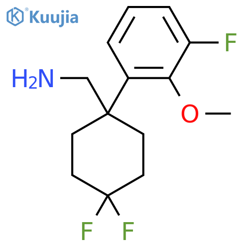 4,4-difluoro-1-(3-fluoro-2-methoxyphenyl)cyclohexylmethanamine structure