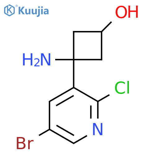 3-amino-3-(5-bromo-2-chloropyridin-3-yl)cyclobutan-1-ol structure