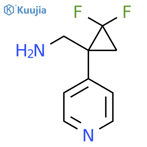 2,2-difluoro-1-(pyridin-4-yl)cyclopropylmethanamine structure