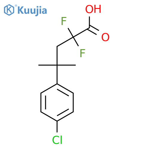 4-(4-Chlorophenyl)-2,2-difluoro-4-methylpentanoic acid structure