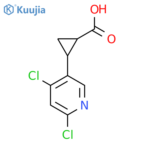 2-(4,6-dichloropyridin-3-yl)cyclopropane-1-carboxylic acid structure