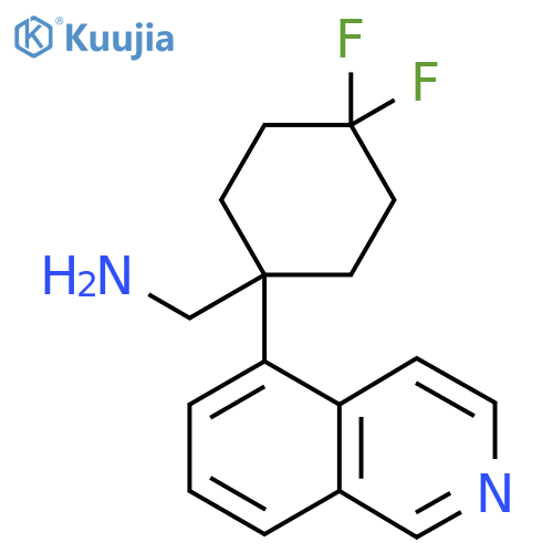 4,4-difluoro-1-(isoquinolin-5-yl)cyclohexylmethanamine structure