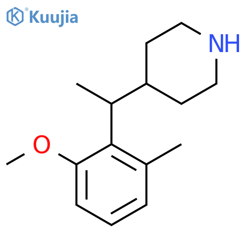 4-1-(2-methoxy-6-methylphenyl)ethylpiperidine structure