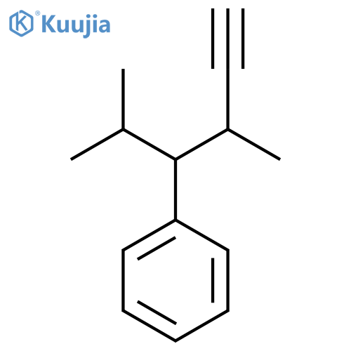 (2,4-Dimethylhex-5-yn-3-yl)benzene structure