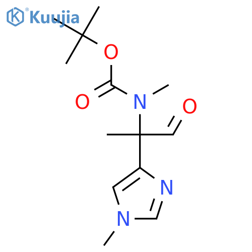 tert-butyl N-methyl-N-2-(1-methyl-1H-imidazol-4-yl)-1-oxopropan-2-ylcarbamate structure