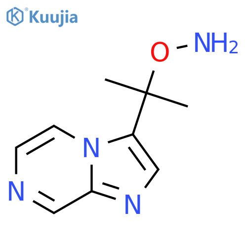 O-(2-{imidazo1,2-apyrazin-3-yl}propan-2-yl)hydroxylamine structure