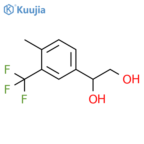 1-4-methyl-3-(trifluoromethyl)phenylethane-1,2-diol structure