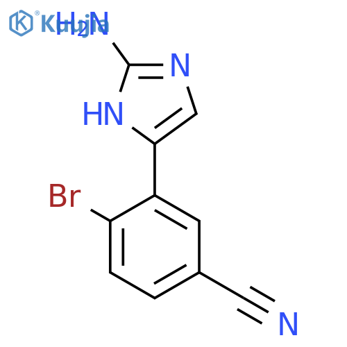 3-(2-amino-1H-imidazol-5-yl)-4-bromobenzonitrile structure