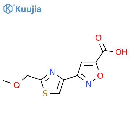 3-2-(methoxymethyl)-1,3-thiazol-4-yl-1,2-oxazole-5-carboxylic acid structure