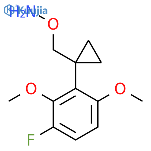O-{1-(3-fluoro-2,6-dimethoxyphenyl)cyclopropylmethyl}hydroxylamine structure