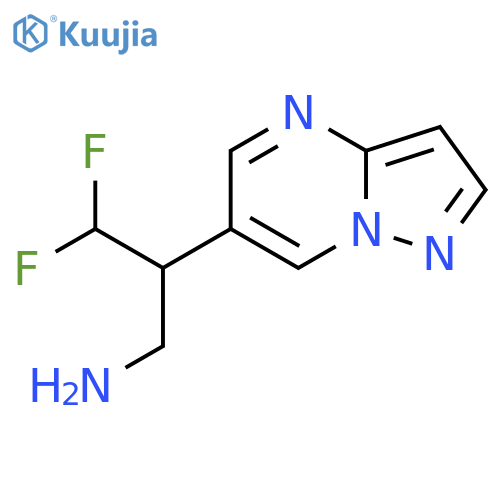 3,3-difluoro-2-{pyrazolo1,5-apyrimidin-6-yl}propan-1-amine structure