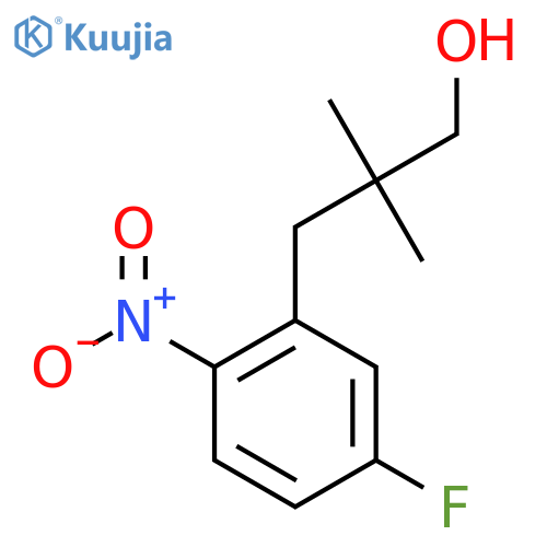3-(5-fluoro-2-nitrophenyl)-2,2-dimethylpropan-1-ol structure