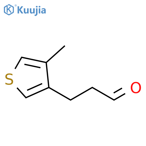 3-(4-methylthiophen-3-yl)propanal structure