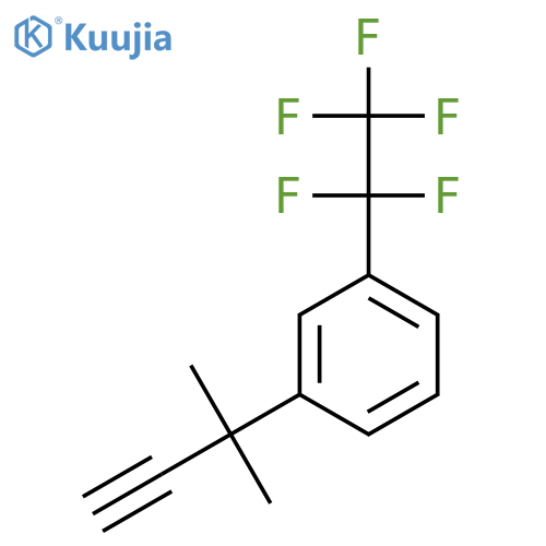 1-(2-methylbut-3-yn-2-yl)-3-(pentafluoroethyl)benzene structure