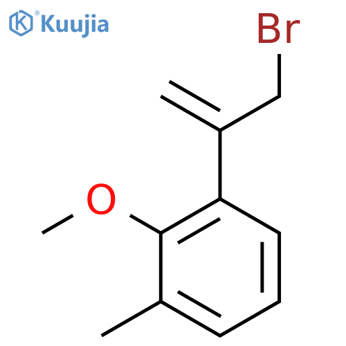 1-(3-bromoprop-1-en-2-yl)-2-methoxy-3-methylbenzene structure