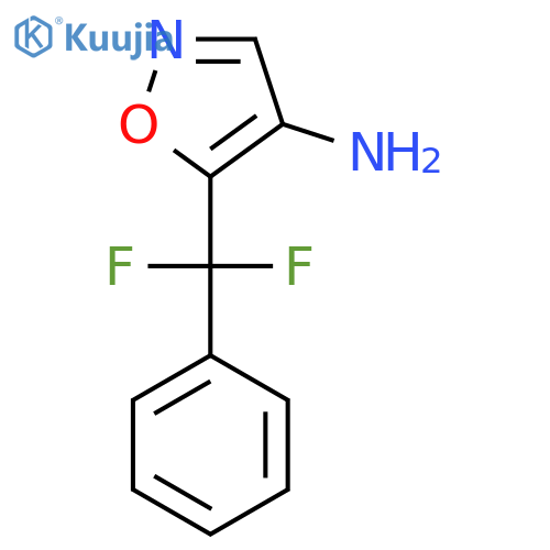 5-difluoro(phenyl)methyl-1,2-oxazol-4-amine structure