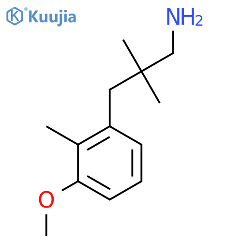 3-(3-methoxy-2-methylphenyl)-2,2-dimethylpropan-1-amine structure