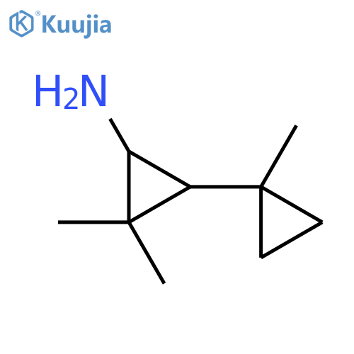 2,2-dimethyl-3-(1-methylcyclopropyl)cyclopropan-1-amine structure